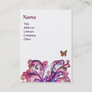 WHIMSICAL SCHNÖRKEL hellrosa lila Perle Visitenkarte