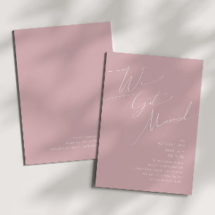 Whimsical Schrift   Rosenhochzeitsankündigung Einladung