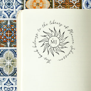 Whimsical Schrift Sonnenblume Benutzerdefinierte B Gummistempel