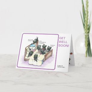 whimsical schwarz kitty wird gut Karte