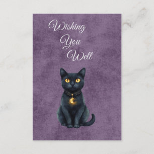 Whimsical-Schwarze-Katze-Gotische-Hochzeits-Beilag Begleitkarte