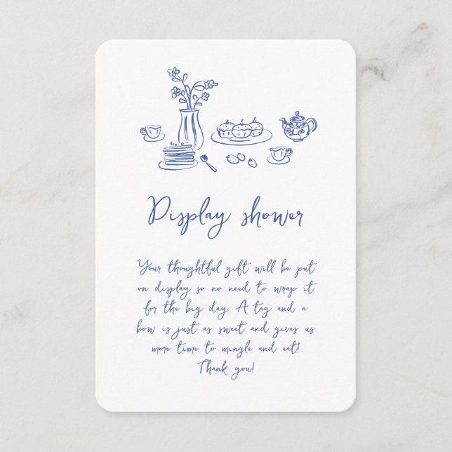 Whimsical Scribble Doodle Hand Drawing Brautparty Begleitkarte (Vorderseite)