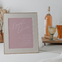 Whimsical Script Dusty Rose Signature Drinks Zeich