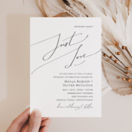 Whimsical Script Nichts Extravagant nur Liebe Hoch Einladung