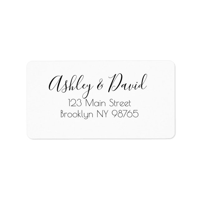 Whimsical Script Return Address Label Adressaufkleber (Vorne)