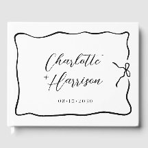 Whimsical Script Ribbon Border Wedding