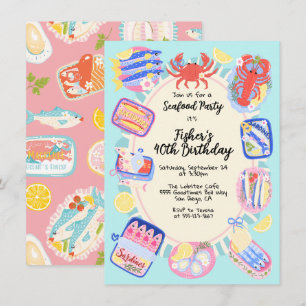 Whimsical Seafood Dosen Sardinen Party Einladung
