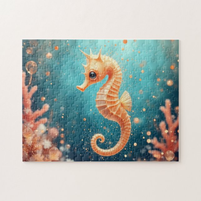 Whimsical Seahorse Puzzle (Horizontal)