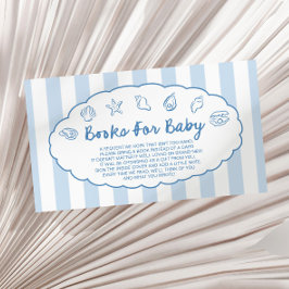 Whimsical Seashell Baby Shower Books For Baby Begleitkarte