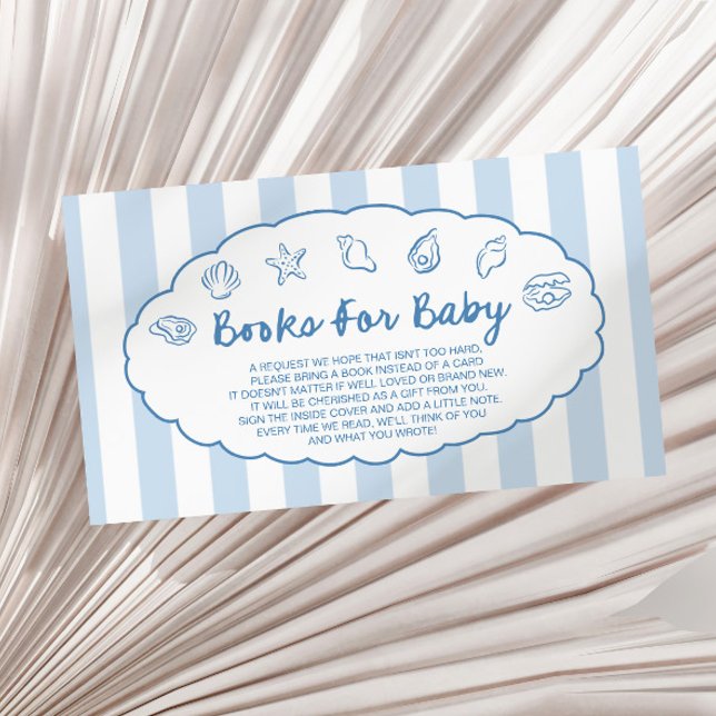 Whimsical Seashell Baby Shower Books For Baby Begleitkarte (Von Creator hochgeladen)