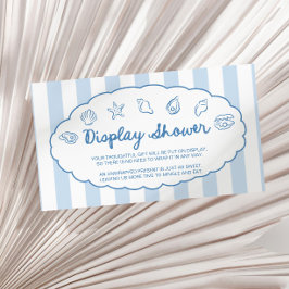 Whimsical Seashell Baby Shower Display Shower Begleitkarte