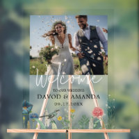 Whimsical Secret Garden Wildblumen Rahmen Foto