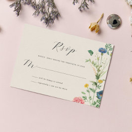 Whimsical Secret Garden Wildblumen RSVP Card Einladung
