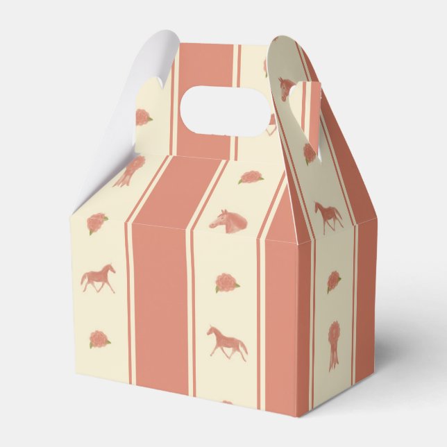 Whimsical Show Pony Horse Pattern Geschenkschachtel (Vorderseite)