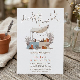 Whimsical Sie ist vom Markt Bridal Shower Einladung
