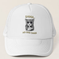 Whimsical Silence Zebra Striped Cats Playful Gag
