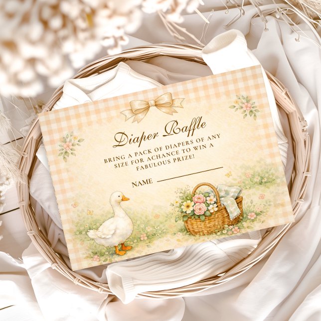 Whimsical Silly Goose Spring Diapper Raffle Begleitkarte (Von Creator hochgeladen)