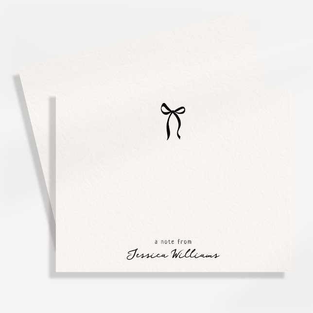 Whimsical simple bow, a note from flat card einladung (Von Creator hochgeladen)