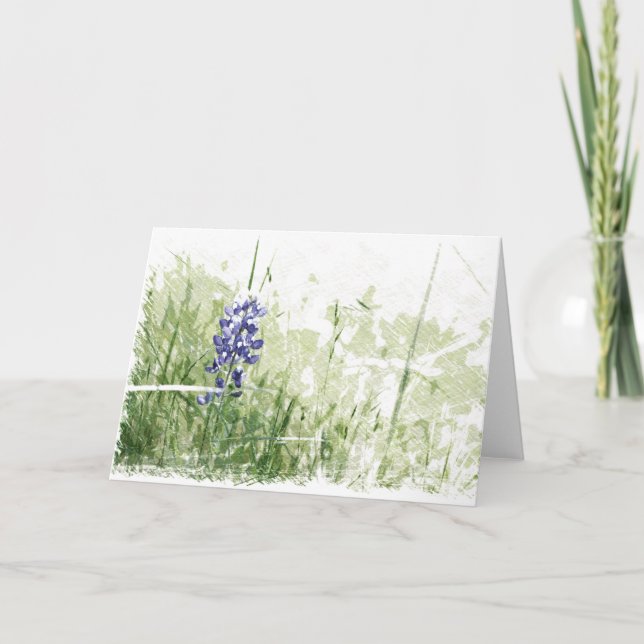 Whimsical Sketch von Bluebonnet Karte (Vorderseite)