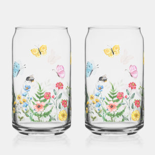 Whimsical Sketchy Wildblume Art Dosenglas