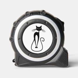 Whimsical Skinny Black Cat Pink Maßband