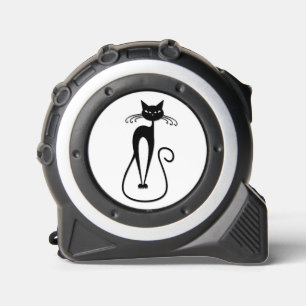 Whimsical Skinny Black Cat Pink Maßband
