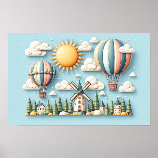 Whimsical Sky Journey Poster (Vorne)