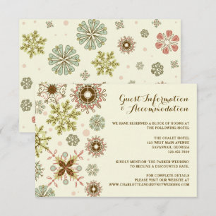 Whimsical Snowflakes Hochzeitdetails/Unterkunft Einladung