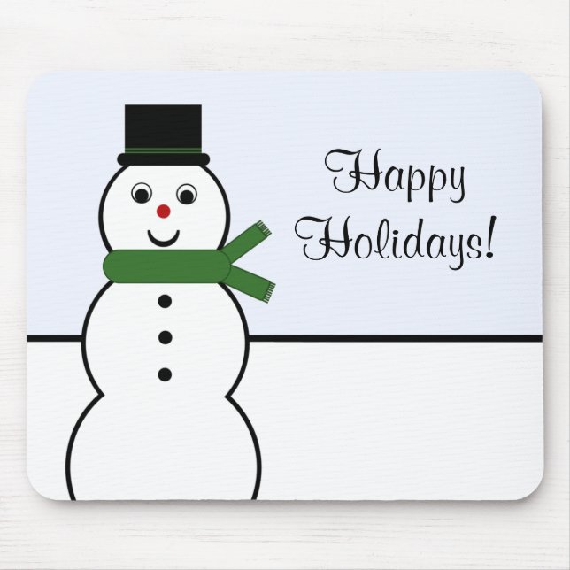 Whimsical Snowman Christmas Mousepad (Vorne)