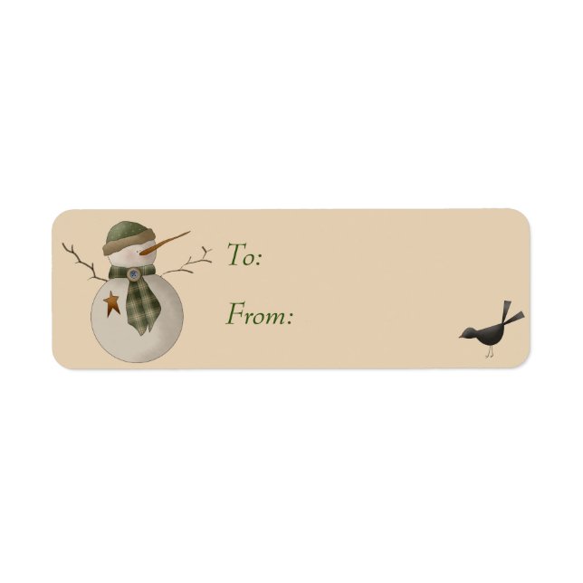 Whimsical Snowman Gift Tags (Vorne)