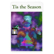 "Whimsical Snowman" Personalize 4 x 6