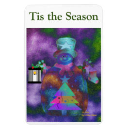 "Whimsical Snowman" Personalize 4 x 6 Magnet