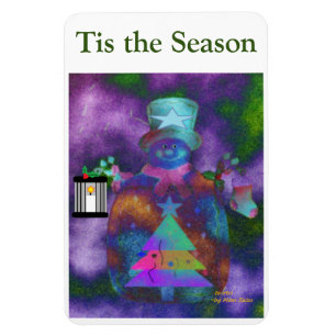 "Whimsical Snowman" Personalize 4 x 6 Magnet