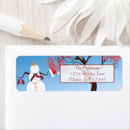 Whimsical Snowman Rücksendeadresse