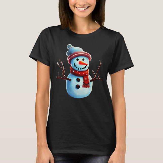 Whimsical Snowman T-Shirt (Vorderseite)