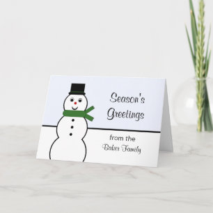Whimsical Snowman Weihnachtskarte Feiertagskarte
