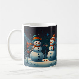 Whimsical Snowman Weihnachtswerk Kaffeetasse