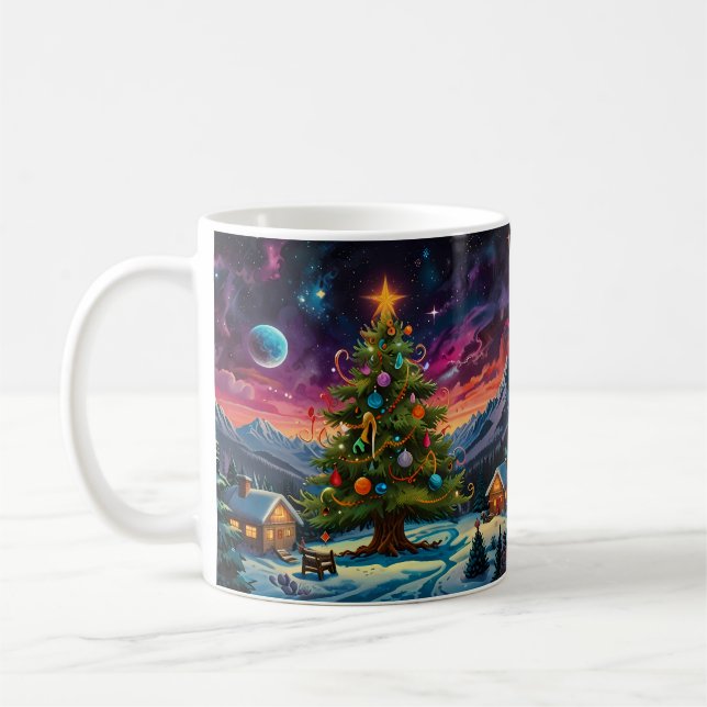 Whimsical Snowman Weihnachtswerk Kaffeetasse (Links)