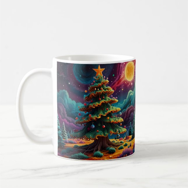 Whimsical Snowman Weihnachtswerk Kaffeetasse (Links)