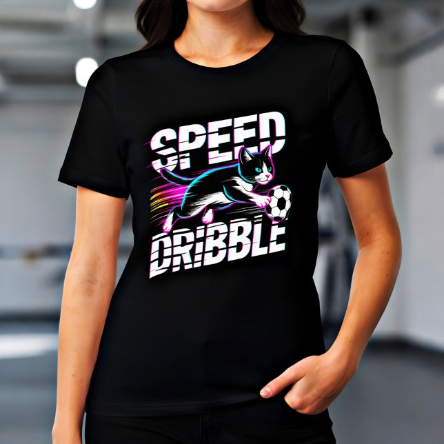 Whimsical Soccer Cat Women's Tri-Blend Shirt (Von Creator hochgeladen)