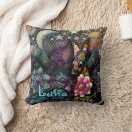 Whimsical Southwest Coyote Animal Personalisiert Kissen