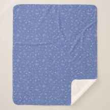 Whimsical Space Muster Sherpa-Decke