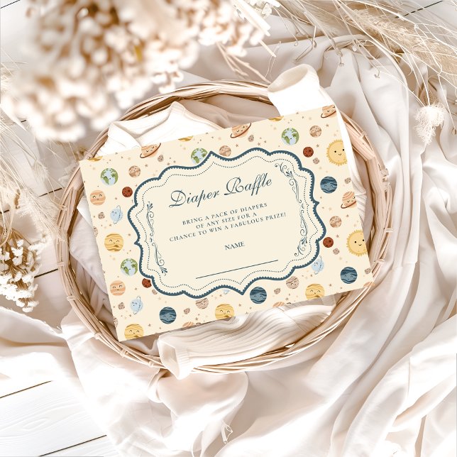 Whimsical Space Nursery Diapper Raffle Begleitkarte (Von Creator hochgeladen)