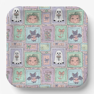 Whimsical Spirituosen in pastellfarbenen Träumen Pappteller