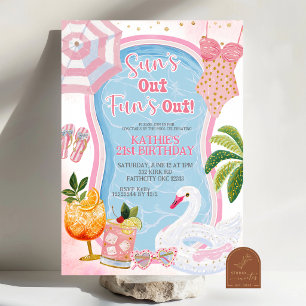 Whimsical Splish Splash Erwachsener Geburtstag Poo Einladung