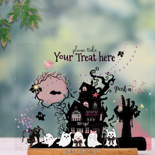 Whimsical "Spooky Leckerei" Halloween-Acrylzeichen Acrylschild
