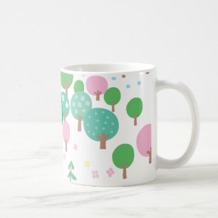 Whimsical Spring Trees Tasse