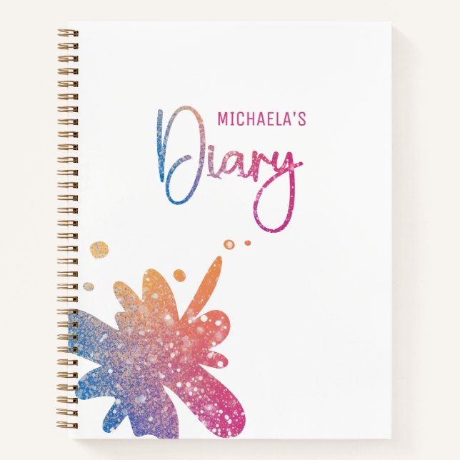 Whimsical Spritzer Kids Diary Notebook Notizbuch (Vorderseite)