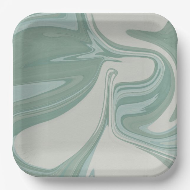 Whimsical Square Papierplatte für Babyduschen Pappteller (Vorderseite)