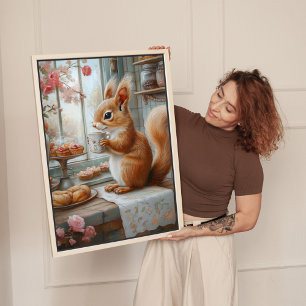 Whimsical Squirrel Café Leinwand Art Collection